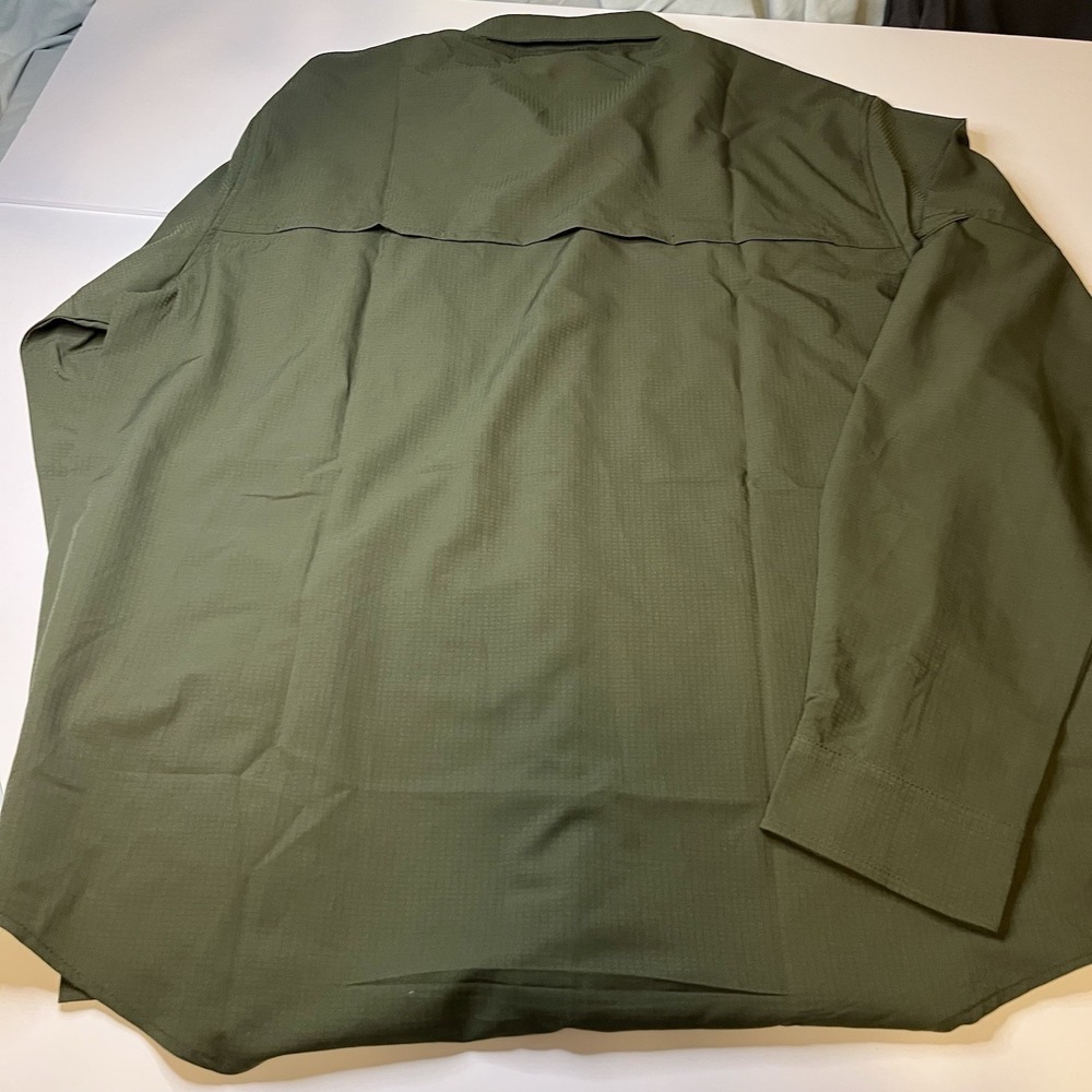 Haimont Men's Green Long Sleeve Fishing Shirt UPF 50+ Button Pockets XL NWT - Picture 8 of 9